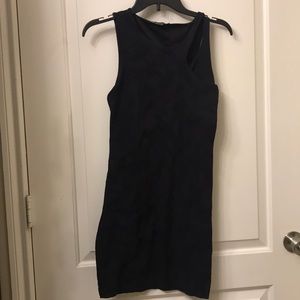 Asymmetric dress midnight blue